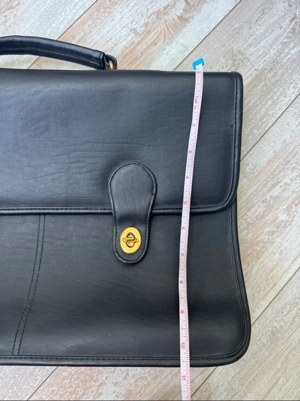 Vintage‎ Black Briefcase Turn Lock